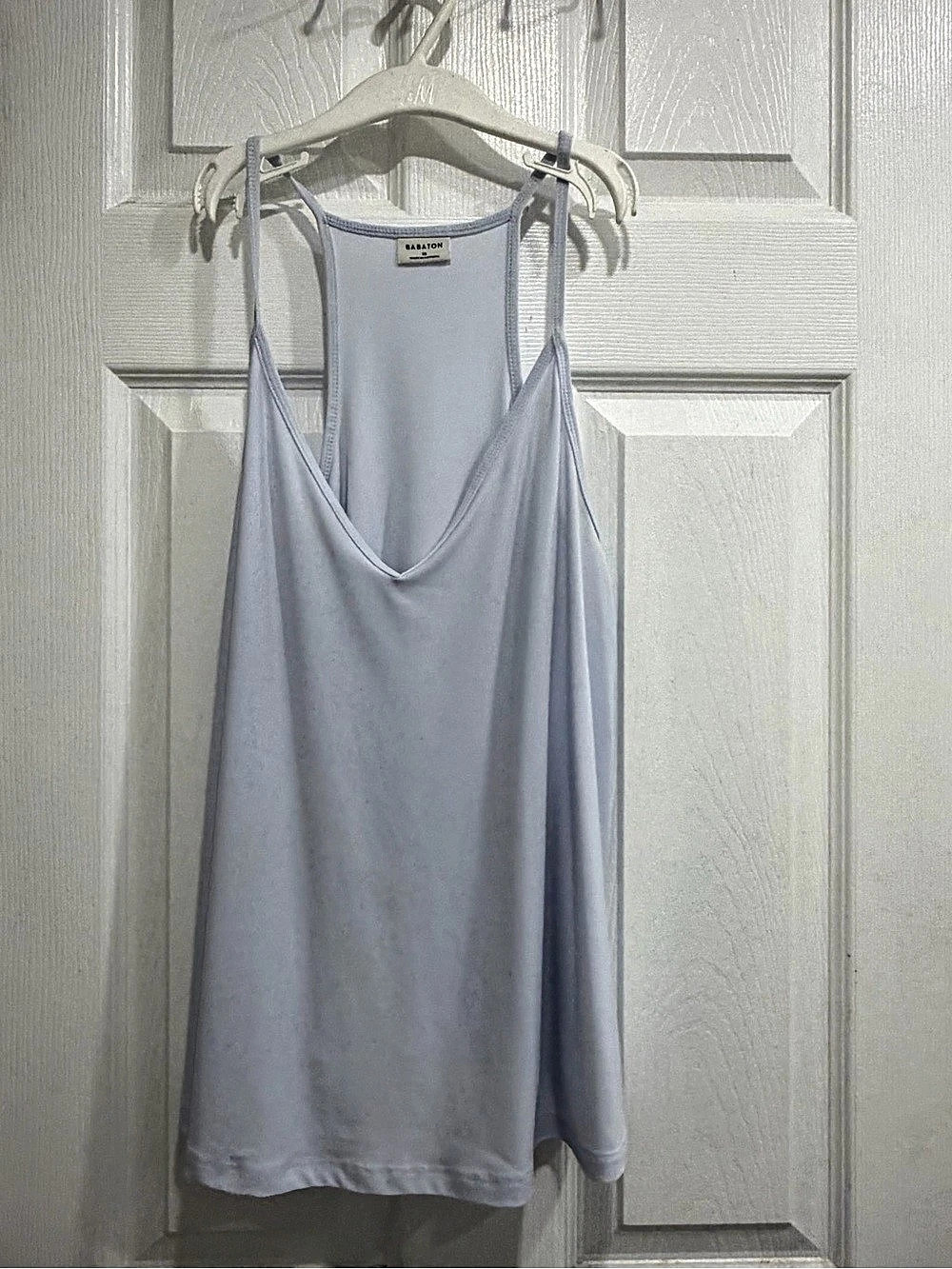 Babaton Everly Camisole Cowl Neck Tank Top Blue XS